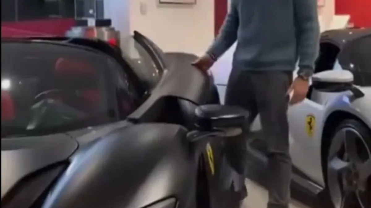 Video La Imponente Ferrari Sp Que Recibi El Piloto Charles Leclerc