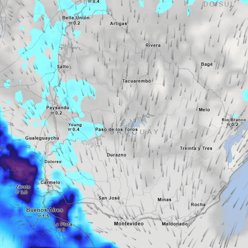 El avance de las lluvias y tormentas durante la jornada