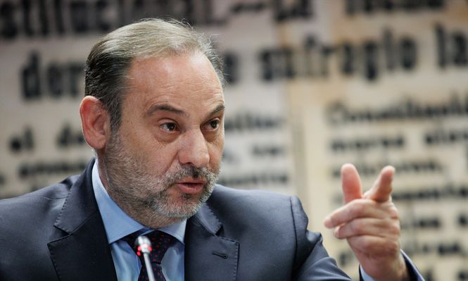 El exministro de Transportes José Luis Ábalos en su comparescencia por el Caso Koldo
