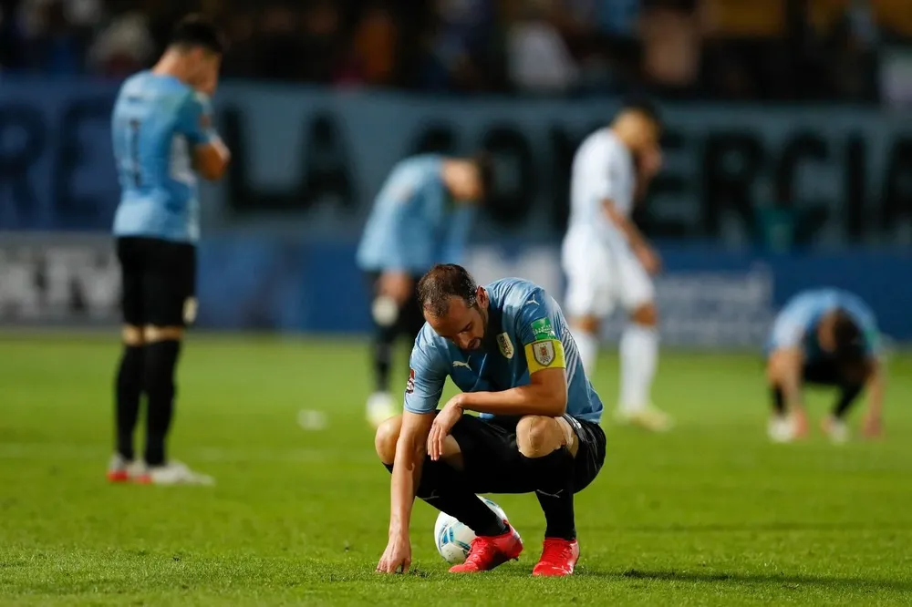 Diego Godín y una imagen que refleja este momento de Uruguay