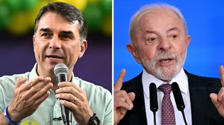 Flávio Bolsonaro  y Luiz Inácio Lula da Silva se disputan la presidencia de Brasil.