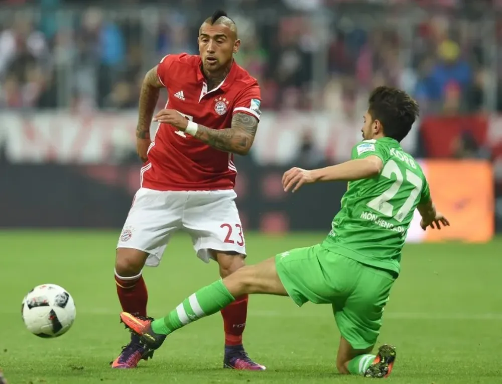Arturo Vidal, marcó un gol para el triunfo de Bayern Múnich, 2-0 ante Borussia Monchengladbach