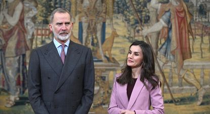 El Rey Felipe y la Reina Letizia en la reunión del Patronato Instituto Cervantes en el Palacio Real de El Pardo. EUROPA PRESS