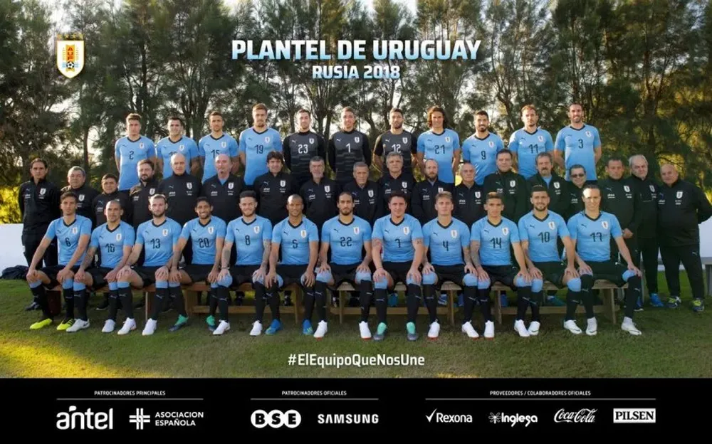 La foto oficial de Uruguay para el Mundial de Rusia