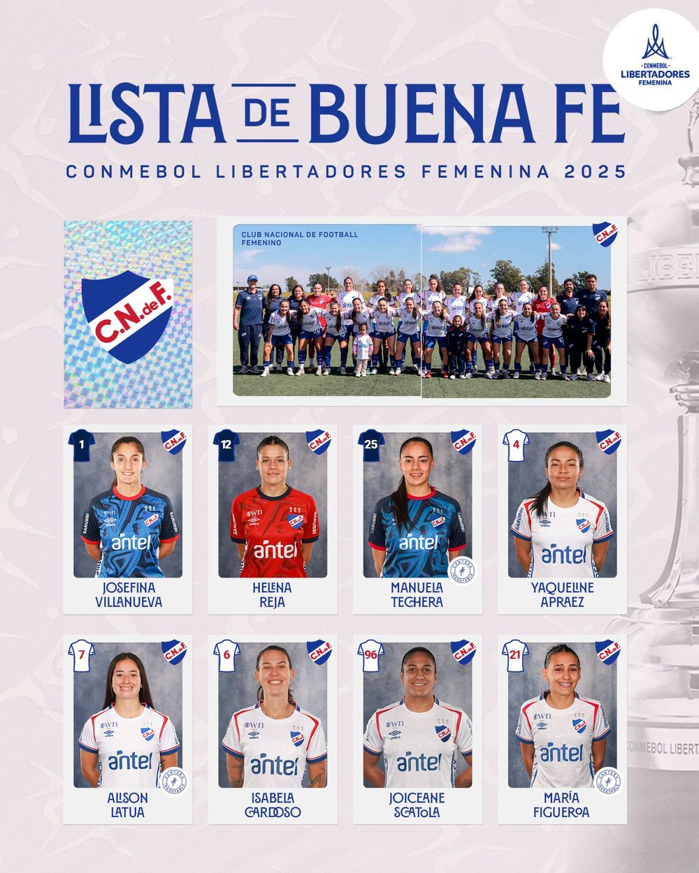 Nacional rumbo a la Copa Libertadores Femenina 2025
