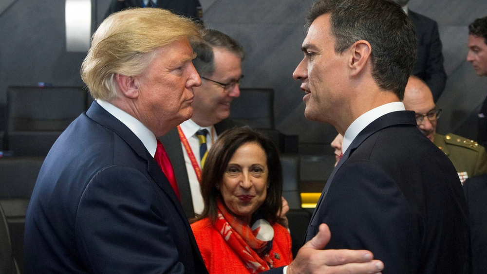 Donald Trump, presidente de EE.UU. y el presidente español, Pedro Sánchez.