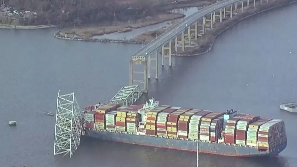 Así quedó el puente de Baltimore