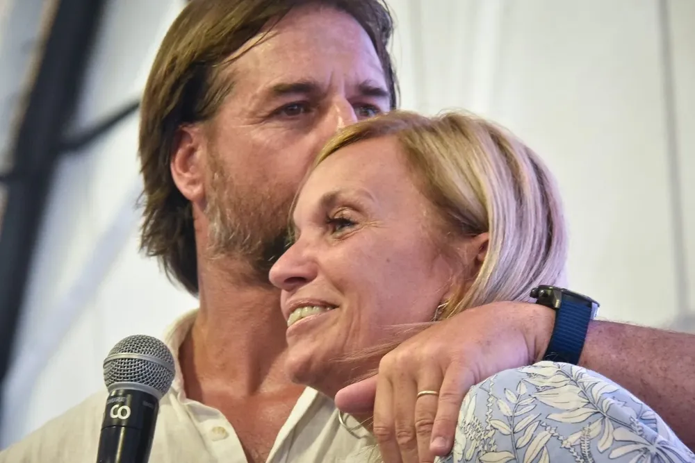 El presidente electo Luis Lacalle Pou y la futura vicepresidenta, Beatriz Argimón