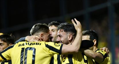 Festejo de Peñarol ante Cerro