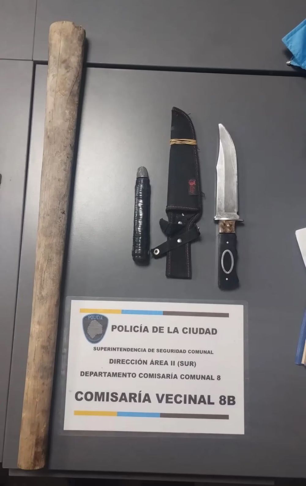 Los elementos secuestrados a los sospechosos.