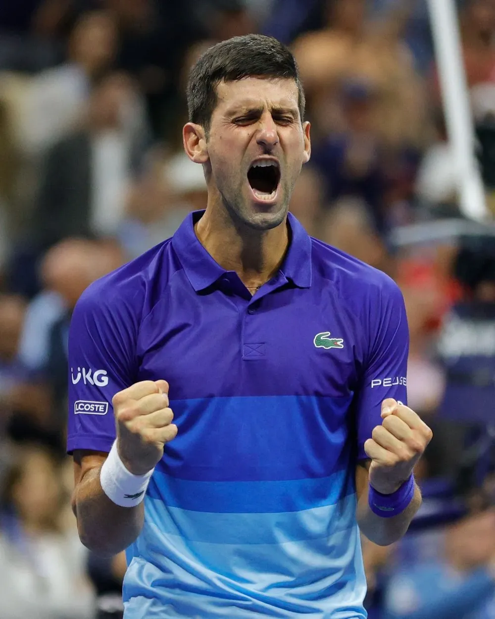 El festejo final de Djokovic que va este domingo por ganar los cuatro títulos de Grand Slam en el año