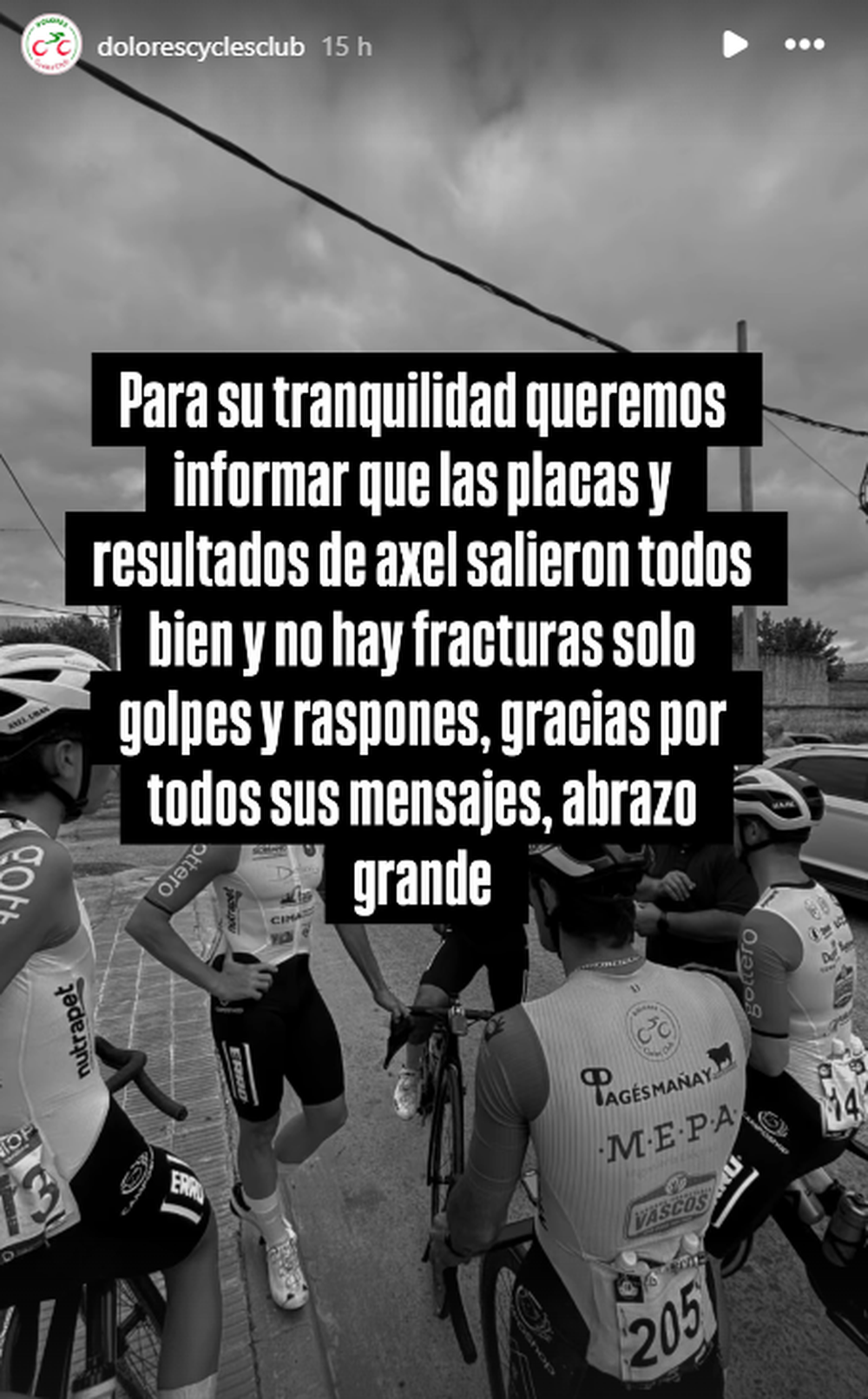 Dolores Cycles Club y el reporte de Alex Urán