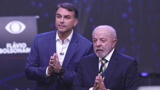 Flávio Bolsonaro y Lula da Silva.&nbsp;