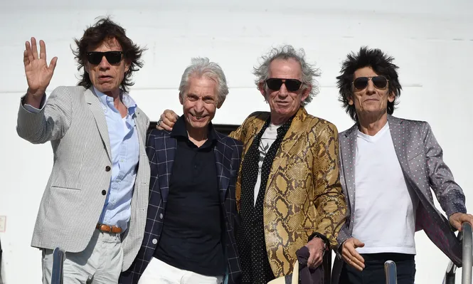 Los Rolling Stones en su llegada a Uruguay