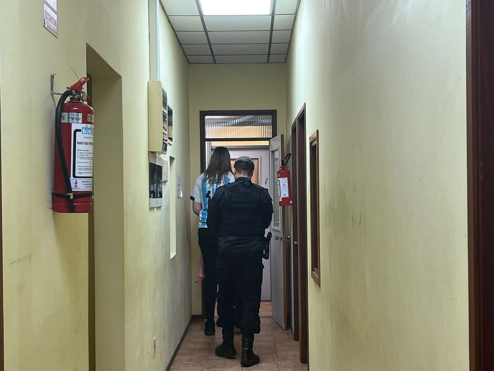 Romina Celeste luego de terminar la audiencia en la que fue condenada