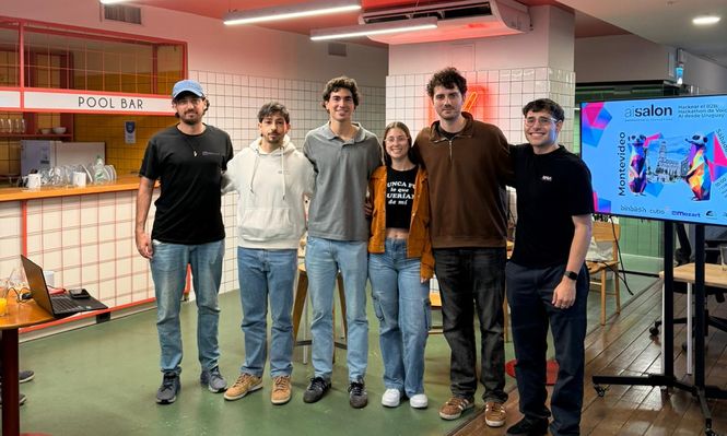 Este fue el equipo ganador del primer hackathon Voice AI realizado por AI Salon Montevideo.
