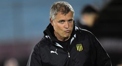 Diego Aguirre, técnico de Peñarol, ante Liverpool por la Copa AUF Uruguay