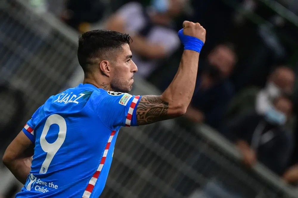 El festejo de Luis Suárez