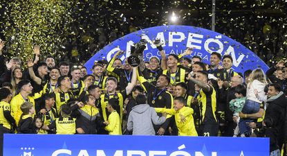 La celebración de Peñarol tras obtener el Torneo Clausura este domingo