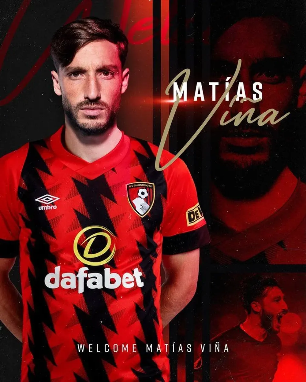Matías Viña fue presentado por Bournemouth de la Premier League inglesa