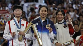 An Se-young de Corea del Sur ganó el oro, He Bing Jiao de China, la plata, y Gregoria Mariska Tunjung de Indonesia, el bronce en bádminton en los Juegos Olímpicos París 2024