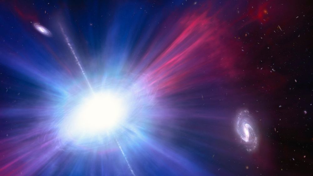 Esta es una recreación artística de una de las explosiones más brillantes jamás vistas en el espacio. Llamado Evento Transitorio Óptico Azul Rápido (LFBOT), brilla perfectamente en luz azul y se desvanece rápidamente, alcanzando un brillo máximo y apagándose nuevamente en cuestión de días, supernovas desconocidas que tardan semanas o meses en atenuarse.