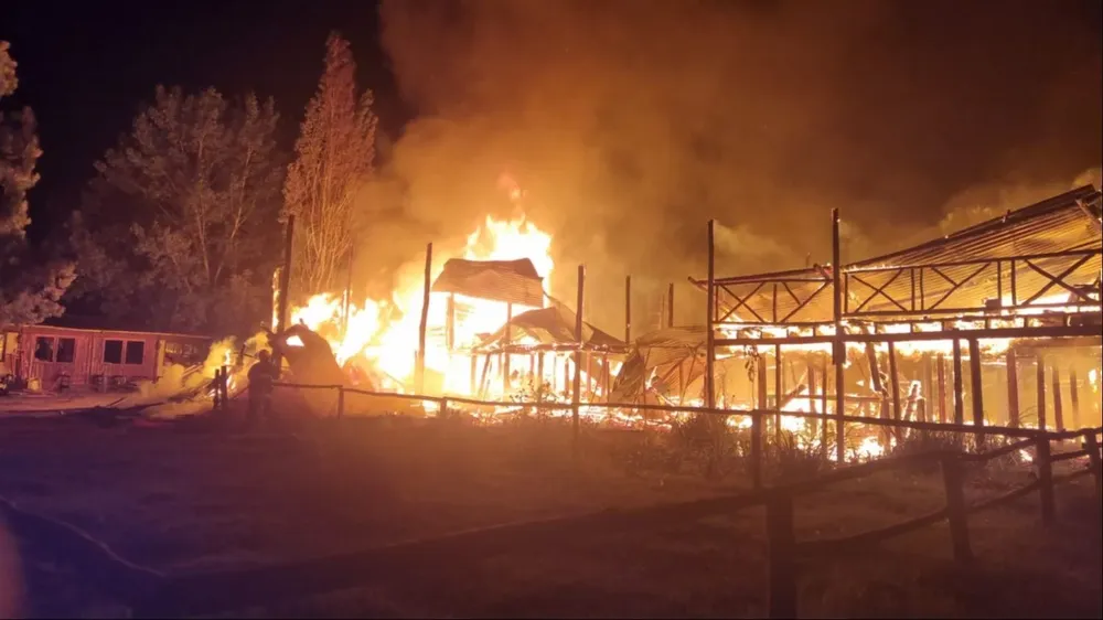 Incendio en el club Haras La Perseverancia