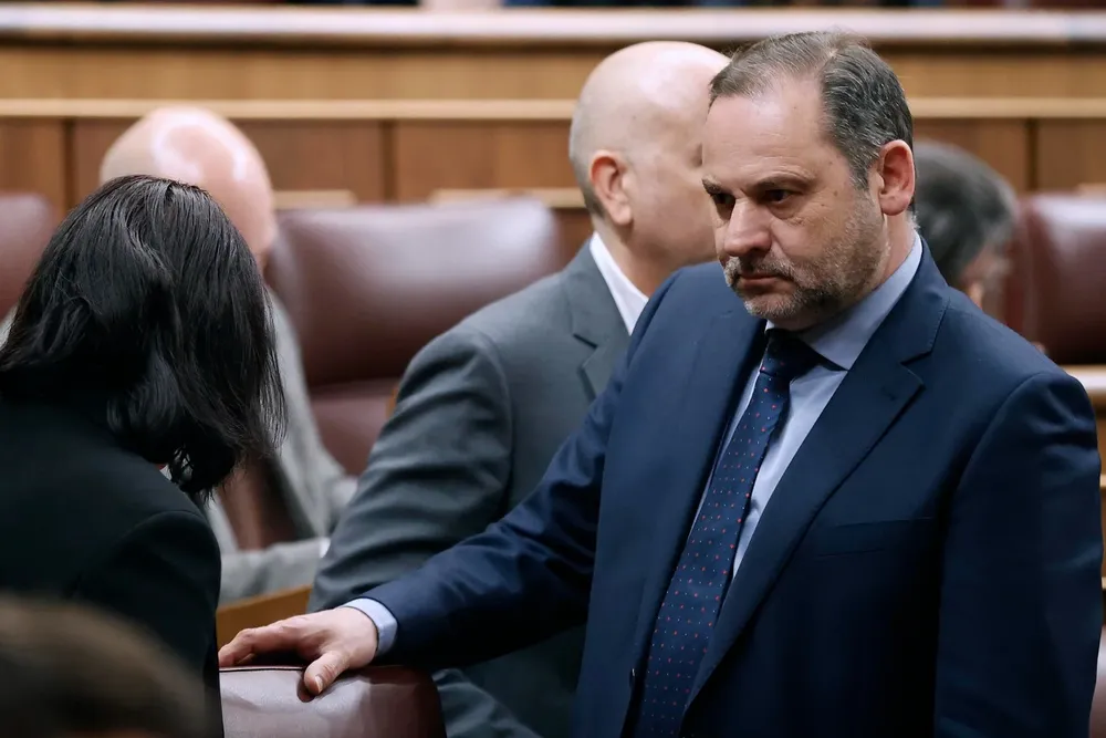 El diputado del PSOE José Luis Ábalos, en el pleno que el Congreso