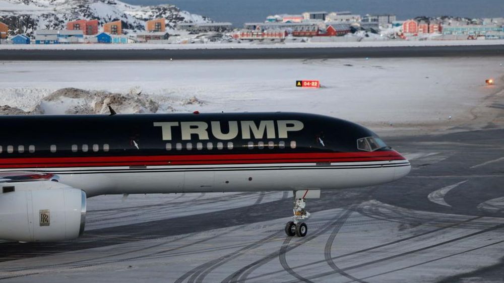 El avión en el que el hijo de Trump visitó Groenlandia en enero de 2025.