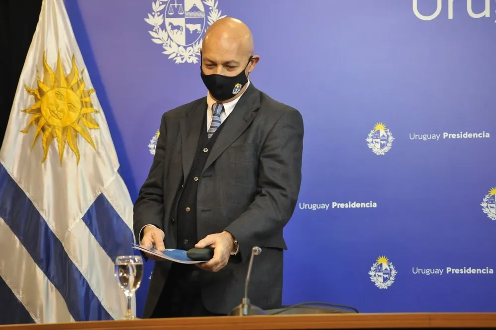 El presidente del Banco de Previsión Social, Hugo Odizzio