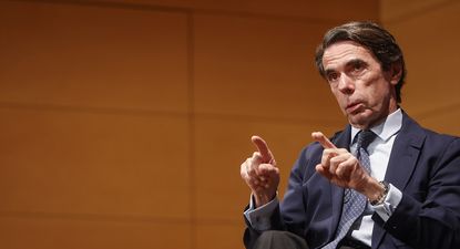 El expresidente del Gobierno José María Aznar, durante la inauguración de las Jornadas Memoria y Legado de la Transición, en la sede de la Fundación Bancaja, a 6 de mayo de 2024, en Valencia,&nbsp;