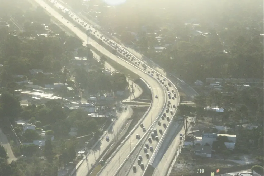 Imagen aérea de la Ruta Interbalnearia