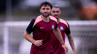 Pedro Milans en su primera práctica como jugador del Corinthians