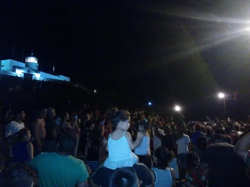Niños y familias en los festejos de Rampla anoche