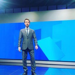 Juan Pablo da Costa en el estudio del informativo de Canal 4