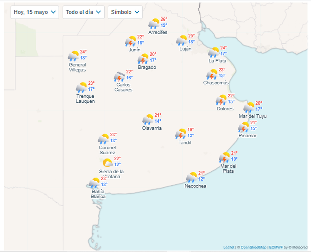Fuente: Meteored Fuente: Meteored