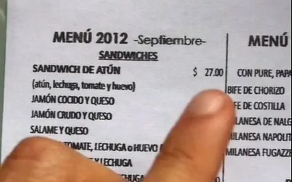 Cuánto salía comer en Argentina en 2012: la impactante revelación de un joven en sus redes