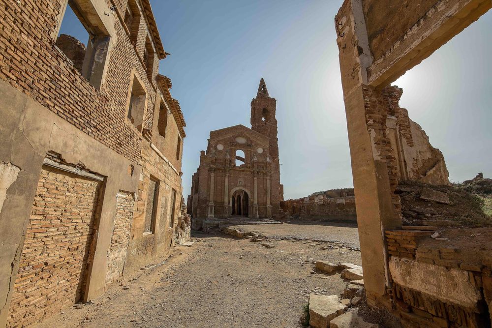 Belchite contaba con una rica arquitectura barroca y mudéjar.