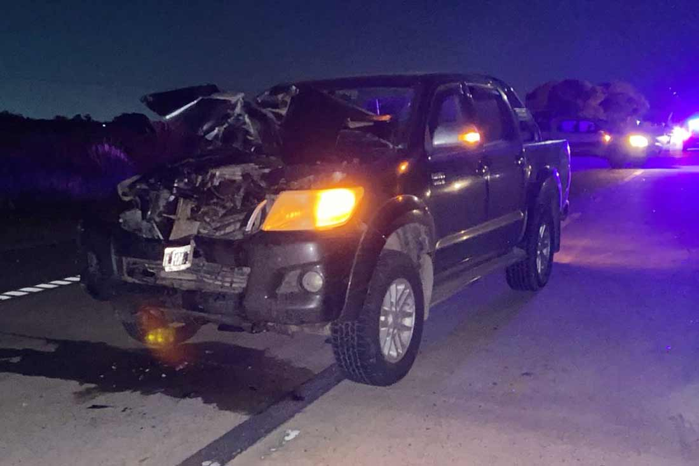 El accidente se produjo alrededor de las 21 horas del domingo en el kilómetro 82 de la ruta provincial 6, frente al hotel y club de polo Puesto Viejo.