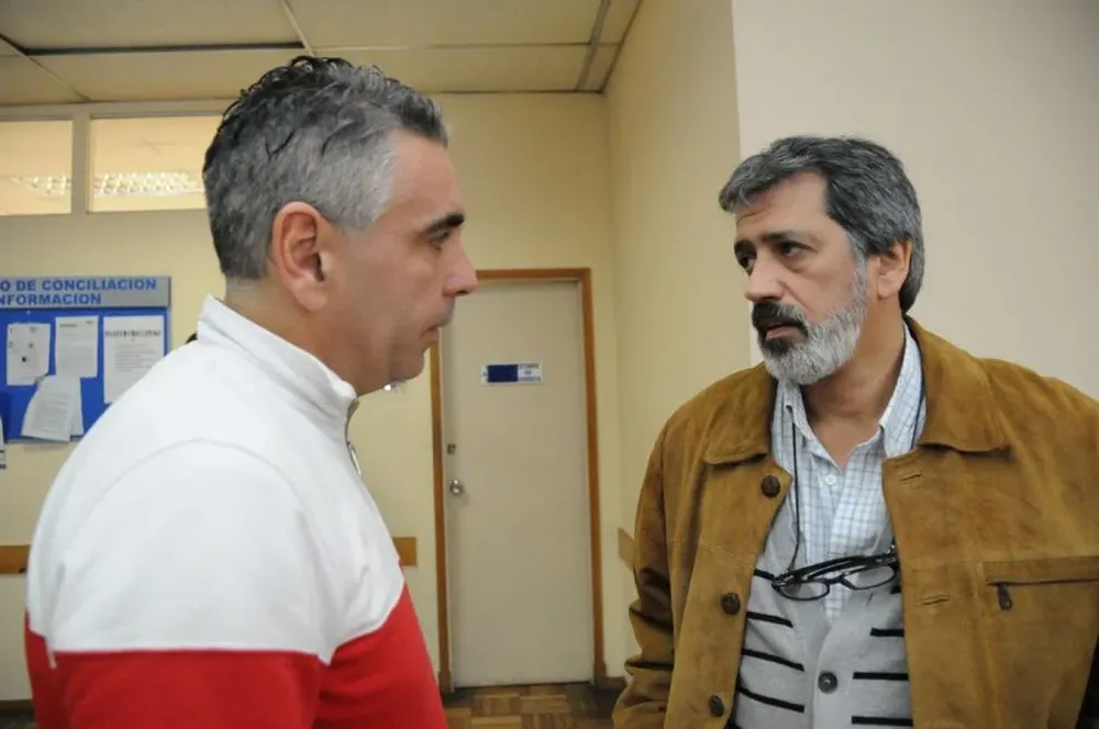 El Conejo Richard Gutiérrez y su abogado, Ángel Sosa,