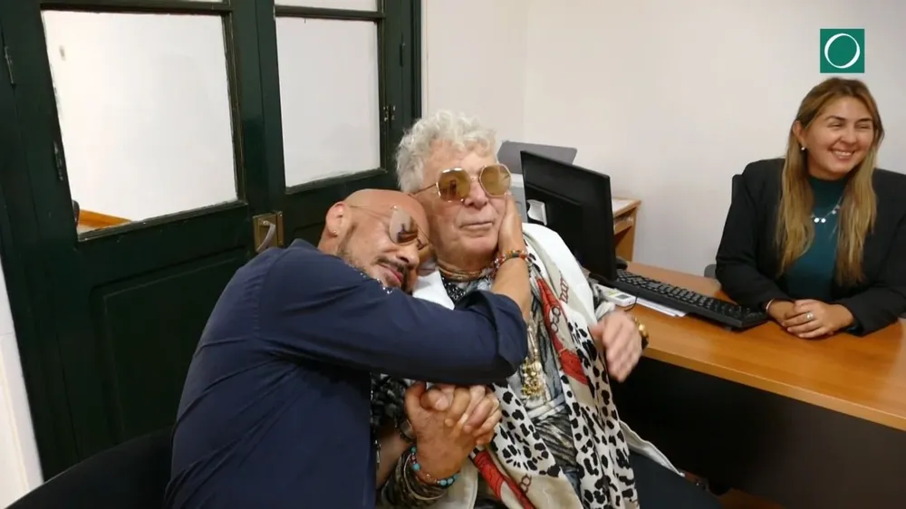 Jimmy Castilhos y Carlos Perciavalle en su casamiento