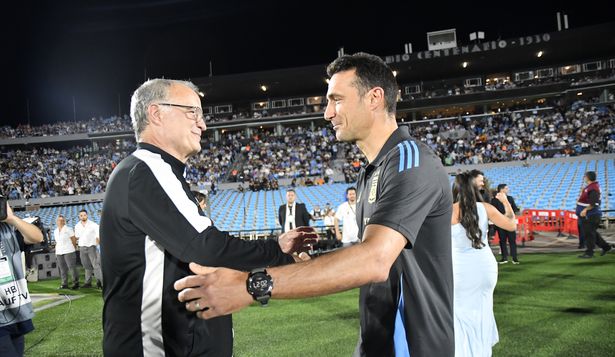 Marcelo Bielsa y Lionel Scaloni