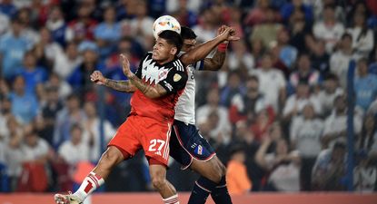 Agustín SantAnna y Diego Polenta en River Plate vs Nacional