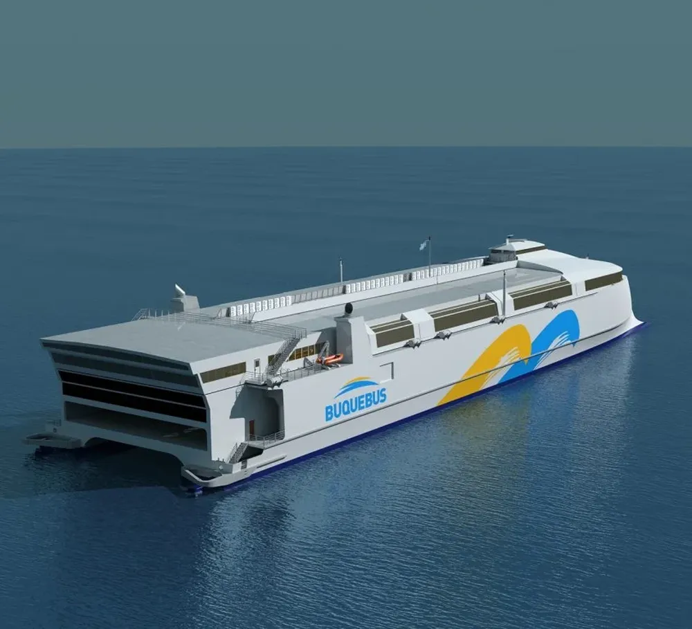 El nuevo barco que López Mena tiene previsto sumar para su flota en el Río de la Plata.