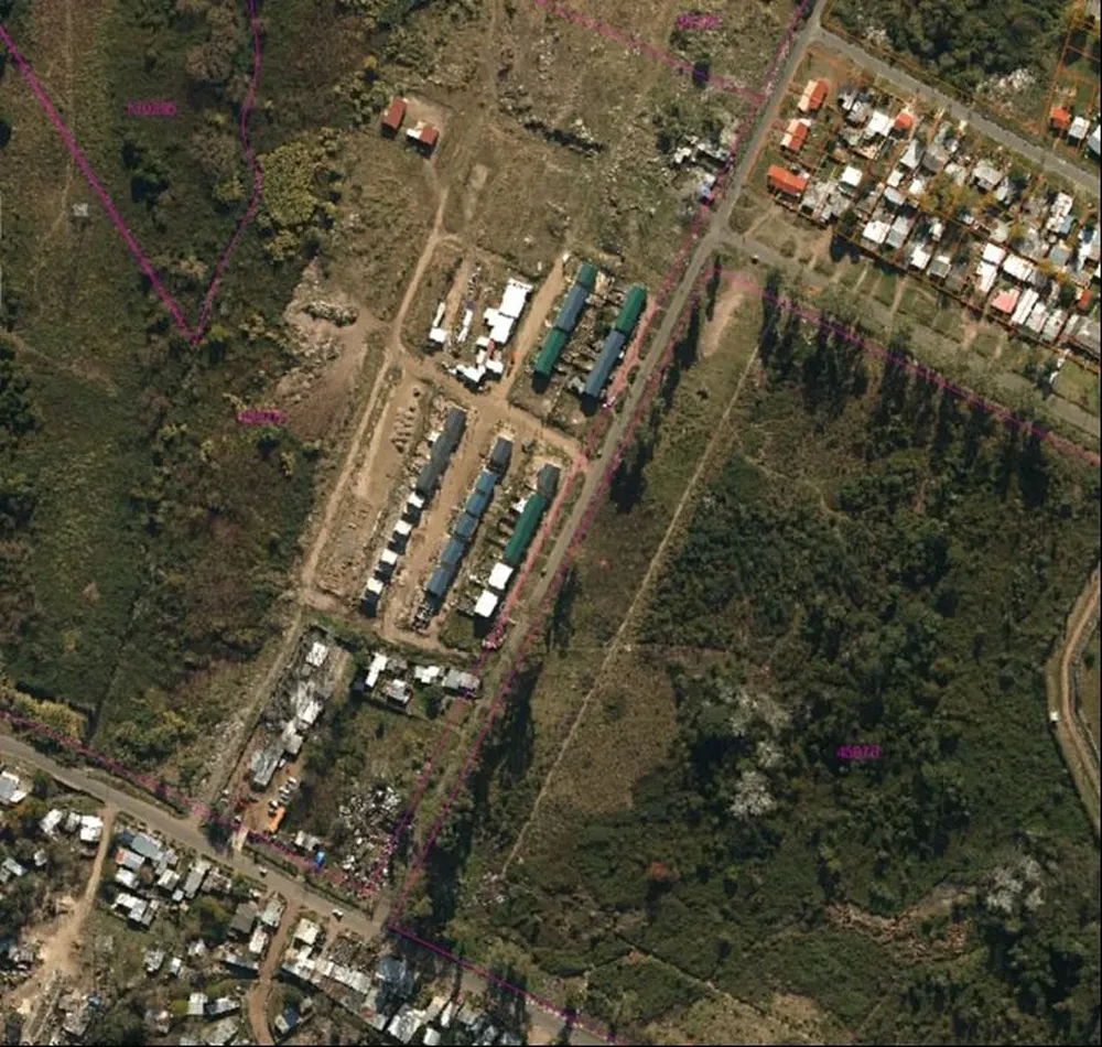 Vista aérea de los terrenosc