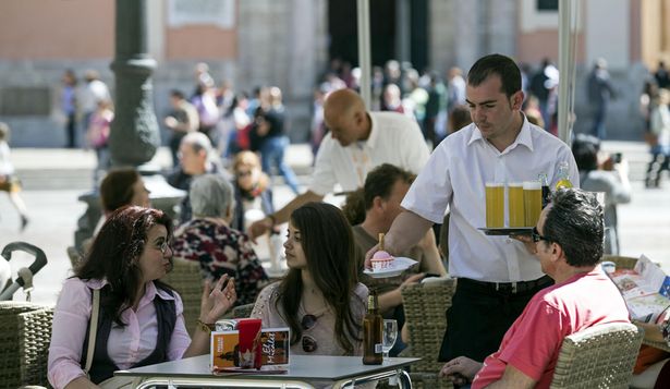 Trabajadores en la ciudad de Madrid.