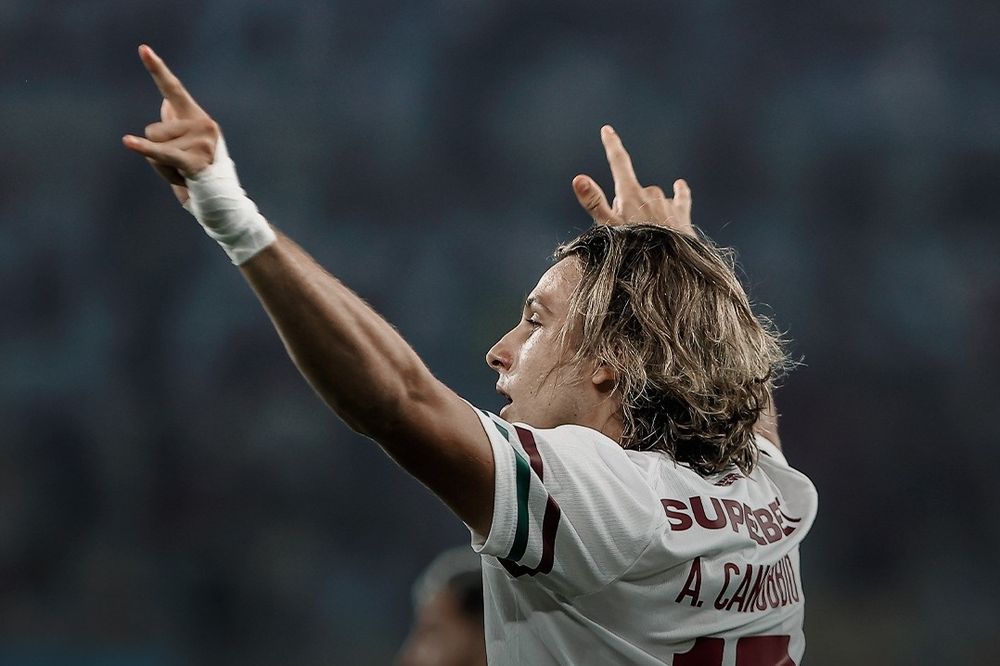 Agustín Canobbio celebra su gol contra Vasco da Gama