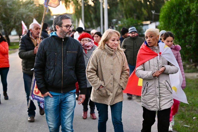 Carolina Cosse recorrió este lunes la zona de Piedras Blancas