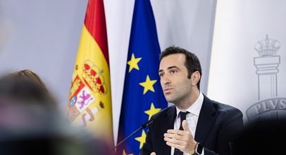 El ministro de Economía, Comercio y Empresa, Carlos Cuerpo, durante una rueda de prensa posterior a la reunión del Consejo de Ministros, a 14 de mayo de 2024, en Madrid