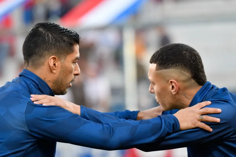 Luis Suárez y Franco Fagúndez
